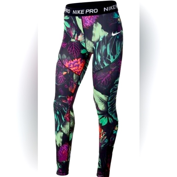 Nike Pants - Nike Pro NWOT tropical print leggings